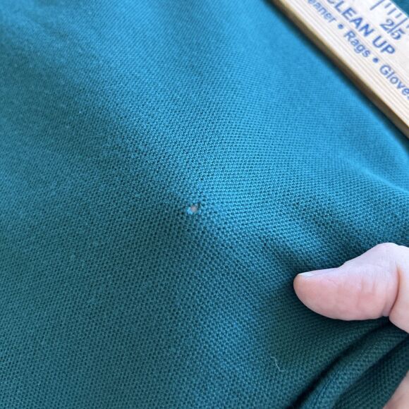L.L. BEAN Premium Double L Long Sleeve Polo Mens XL Green Classic Winter #300459 - Picture 8 of 11
